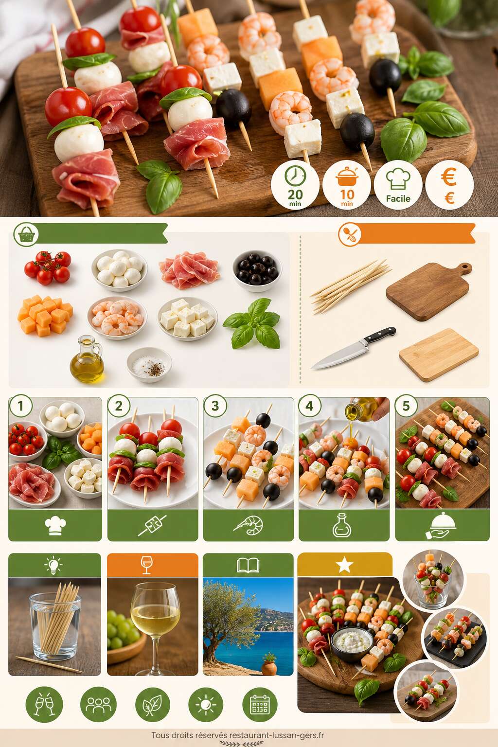 Fiche recette Mini brochettes apéro : recettes faciles et originales à savourer Fiche recette Mini brochettes apéro : recettes faciles et originales à savourer